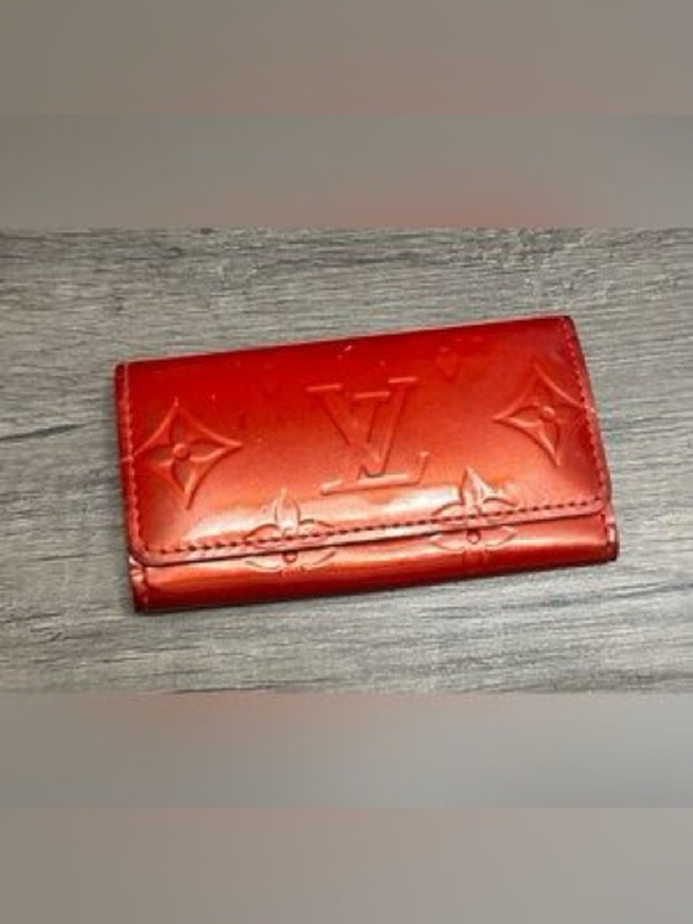 Louis Vuitton Red Vernis Embossed Monogram Key Holder